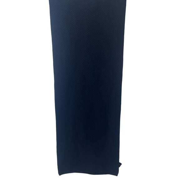 Chanel Navy Blue Knit Scarf With Pink Logo Embroidery Womens Winter Accessory - Picture 7 of 9